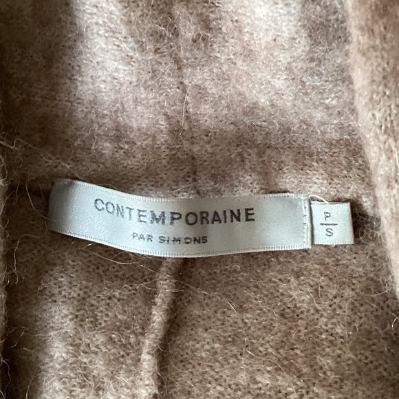 Simons Contemporaine Women's Alpaca Wool Crossover Cropped Sweater Size P/S Soft - Picture 5 of 6